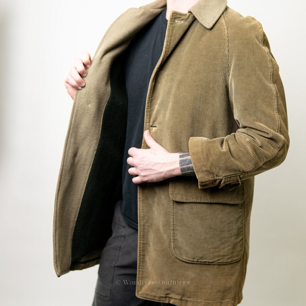 Vintage 1960's Cresco Corduroy Sherpa Lined Collared Coat - Picture 12 of 12